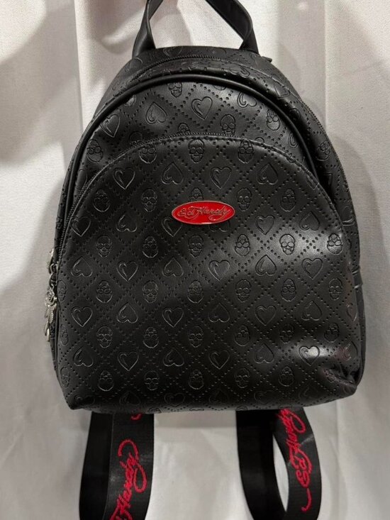 ed hardy black and red skull backpack bookbag main image 6